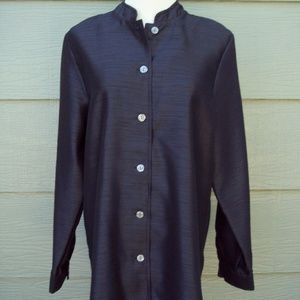 Vermont Country Store Tunic Top Sz M Black